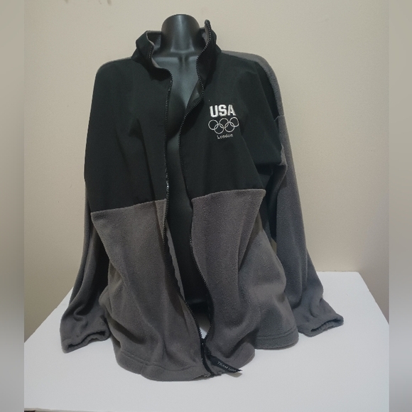 U.S.A. Olympic Team London Full Zipper Fleece Jacket Size XLarge - Picture 2 of 10